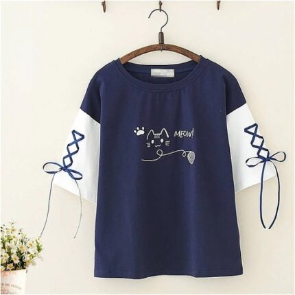 Meow Ladies Short Sleeve T-Shirt - Drop Shoulder